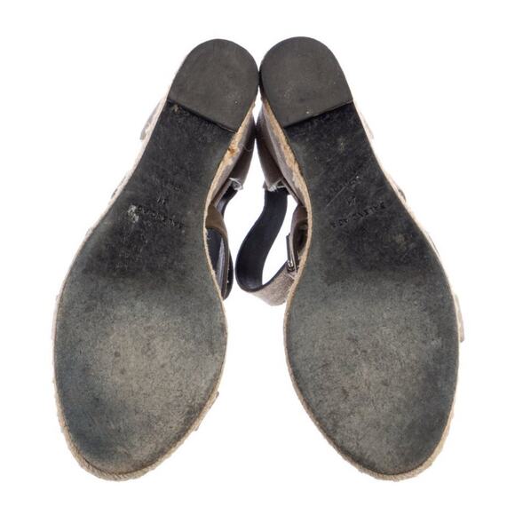 Authentic Balenciaga Gray Suede Espadrille Strappy Wedge Sandals Size EU 41 - Picture 6 of 7